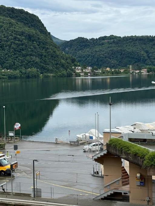 Neue Gartenwohnung Mit Sicht Auf Den Luganersee Ponte Tresa Exteriör bild