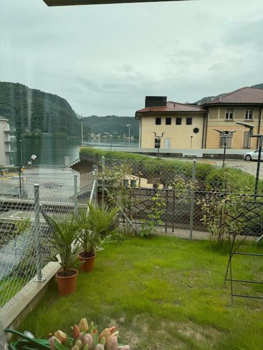 Neue Gartenwohnung Mit Sicht Auf Den Luganersee Ponte Tresa Exteriör bild
