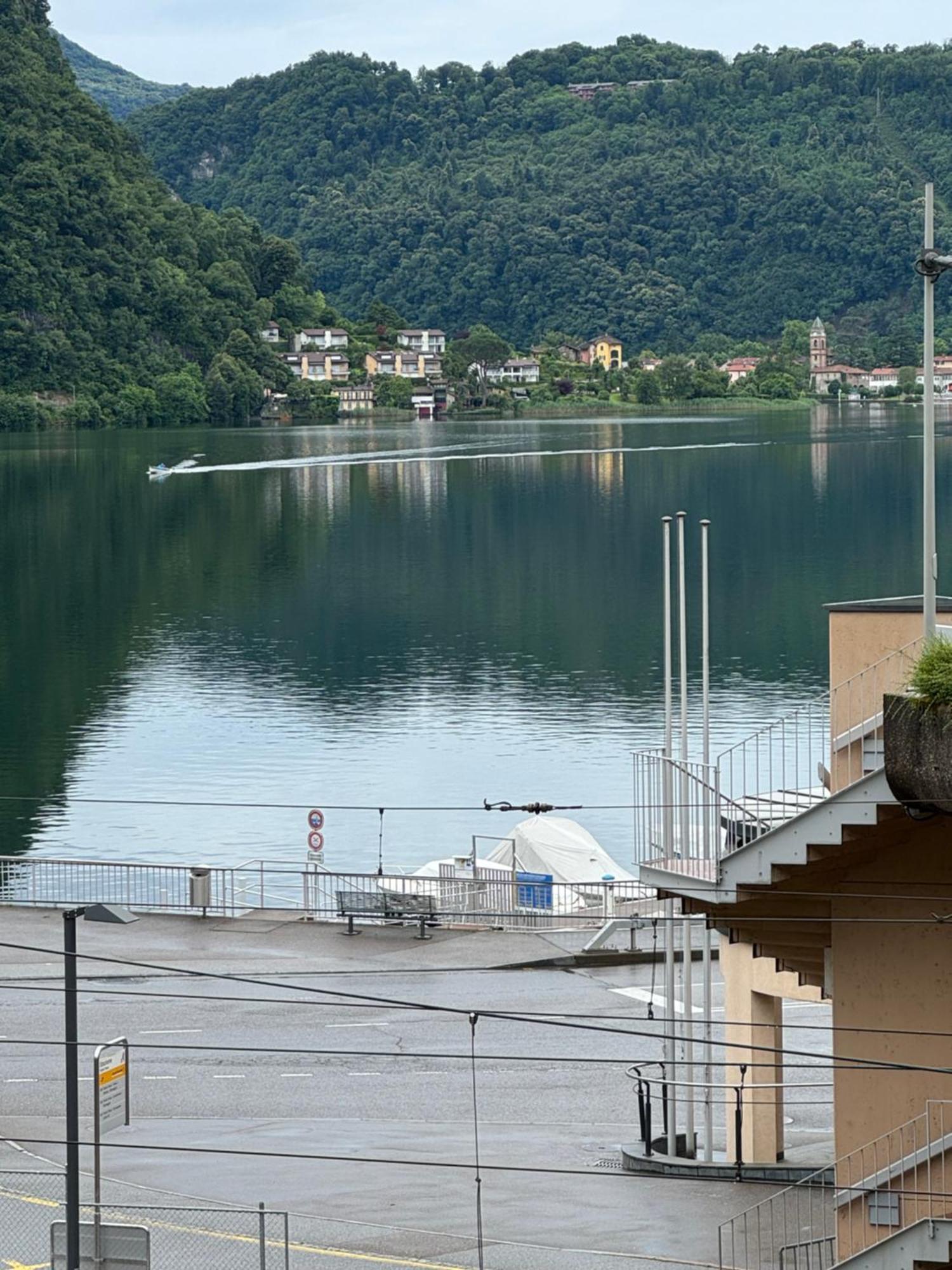 Neue Gartenwohnung Mit Sicht Auf Den Luganersee Ponte Tresa Exteriör bild